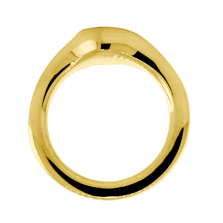 Yin Yang Ring, 8mm in 14k Yellow Gold