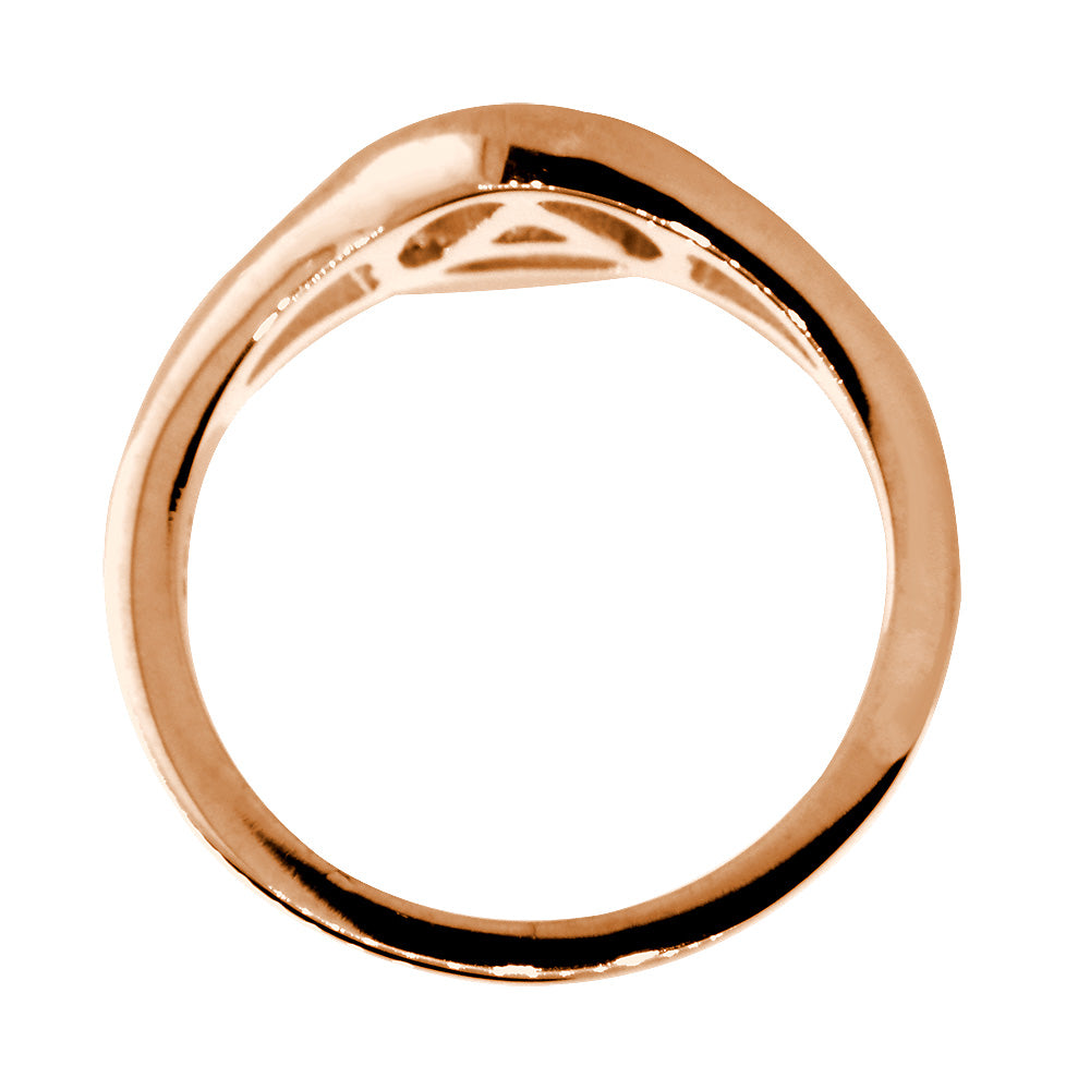 10mm Wide Alcoholics Anonymous AA Sobriety Ring in 14k Pink, Rose Gold