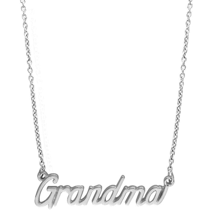 Grandma Necklace in Sterling Silver, 19.5" Total Length