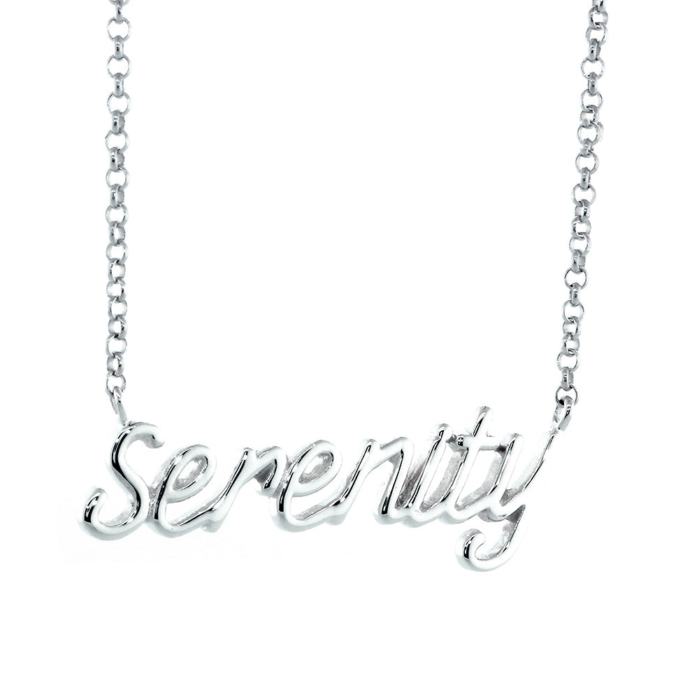 Serenity Necklace in 14k White Gold