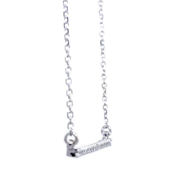 39mm Diamond Bar Necklace, 0.43CT in 14K White Gold