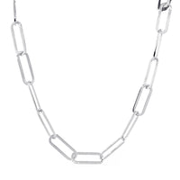 10 mm Paperclip Necklace, 17 Inches in 14K Yellow Gold
