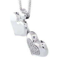 20 mm Diamond Heart Locket Pendant and Chain, 0.45 CT, 16 IN in 14K White Gold
