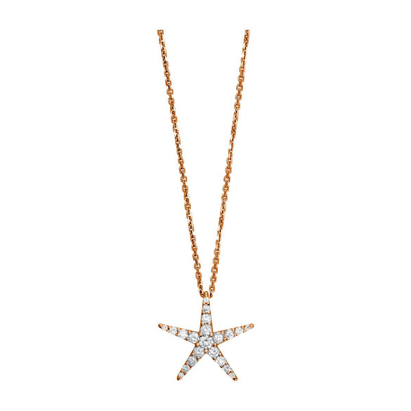 Diamond Starfish Pendant and 16