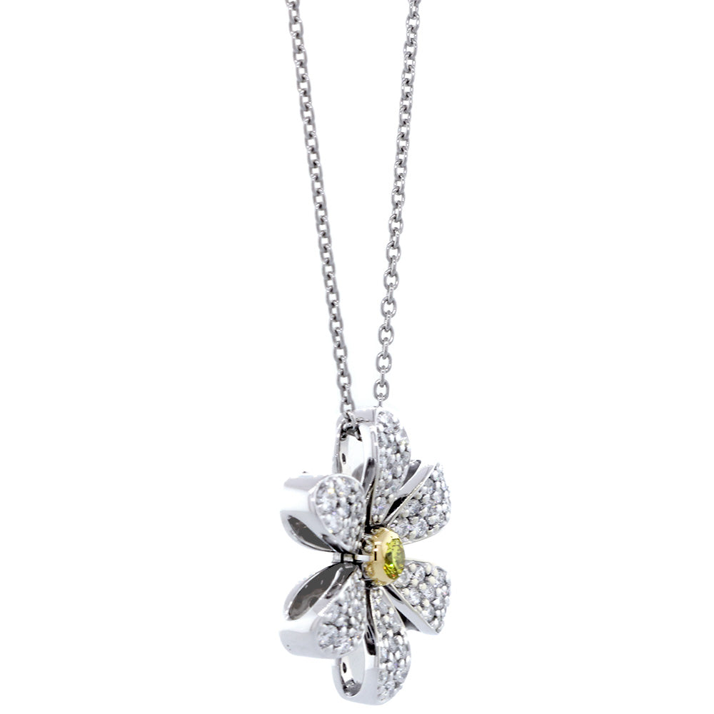 Diamond Daisy Necklace in 9ct Yellow Gold (0.03ct) | Hockley Jewellers