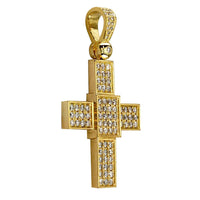 Large Diamond Cross Pendant, 2.75CT in 18K yellow gold