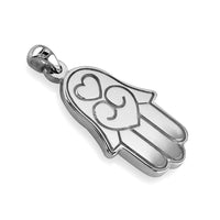 Large Hamsa, Hand of God Charm in Sterling Silver