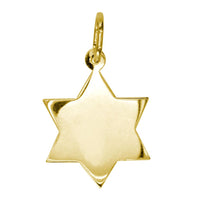 Small Diamond Star of David, Jewish Star Pendant, 0.44CT in 18K Yellow gold