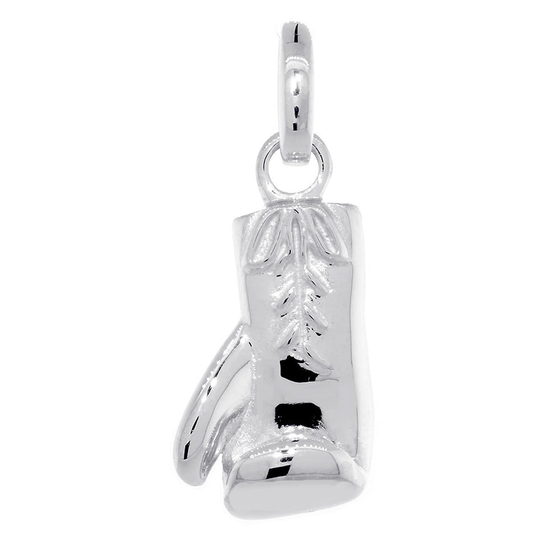 23mm Solid Left Handed Boxing Glove Pendant in 950 Platinum, No Refunds, Store Credit only
