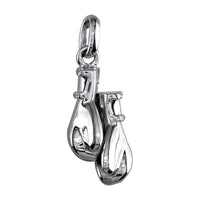 Large Boxing Gloves Charm, 1.25 Inches # 4899 in 18K white gold