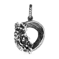 3D Wave, Enso Charm in Sterling Silver