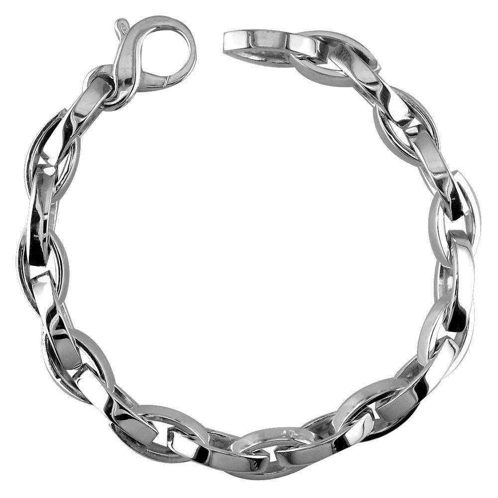 Marquis Links Sterling Silver Bracelet
