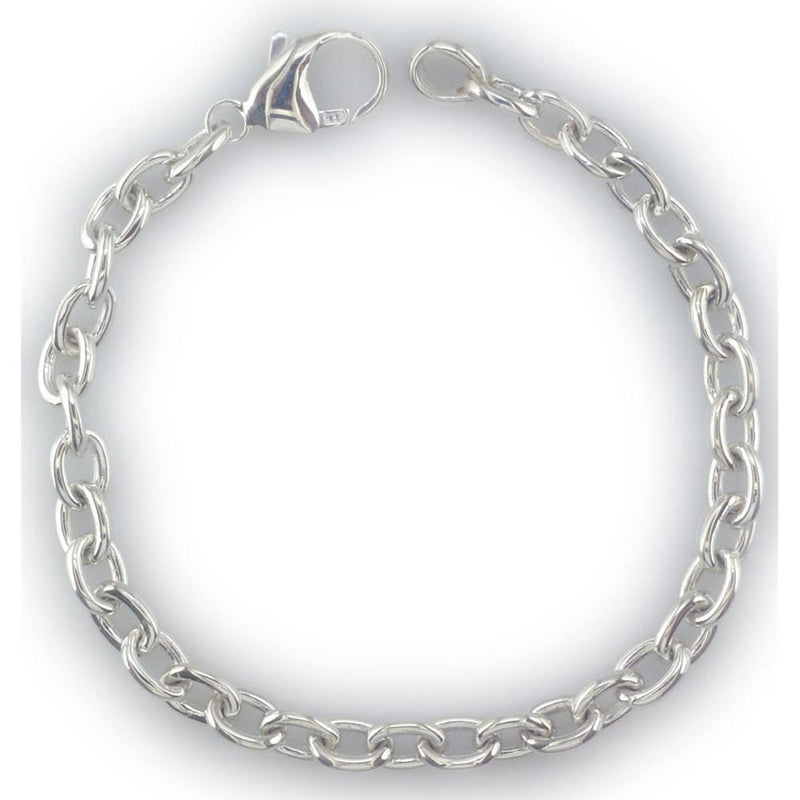Small Oval Link Sterling Silver Bracelet