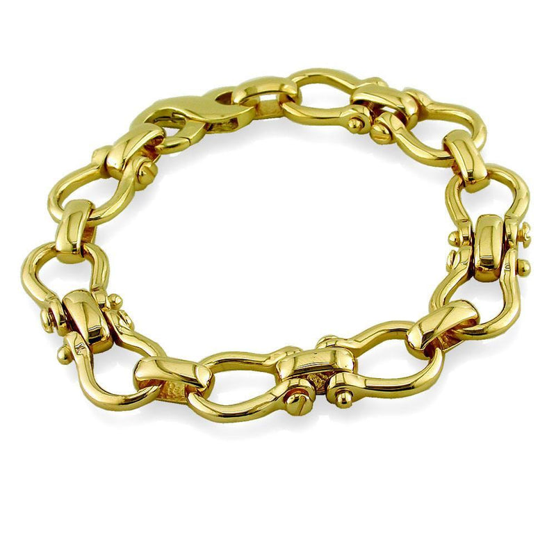 Open Bar Link Bracelet in 14k Yellow Gold