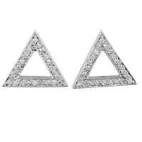 Open Diamond Triangle Earrings