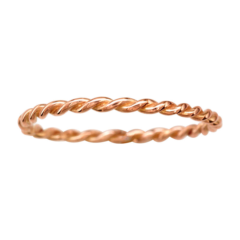 Thin Rope Ring in 14K Pink Gold