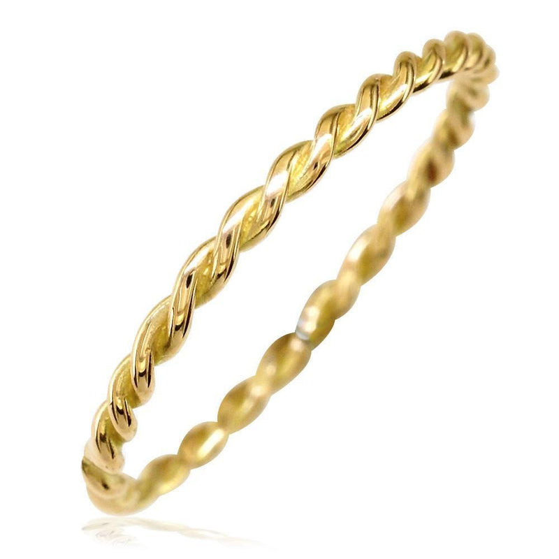 Thin Rope Ring in 14K Yellow Gold