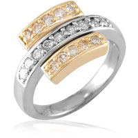 Two-Tone Diamond Band with Square Top LR-Z2192