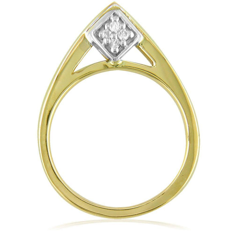 Triangle Ring with Square Diamond Sides LR-Z2201