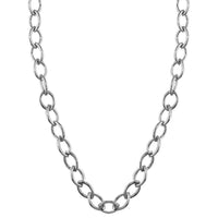 Marquise Link Chain in Sterling Silver, 22"