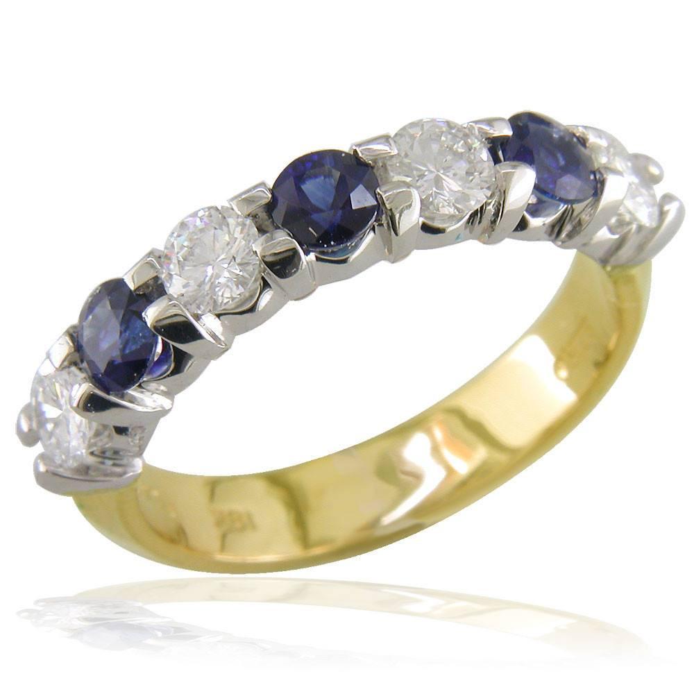 Diamond and Sapphire Half Eternity Band LR-Z2392H