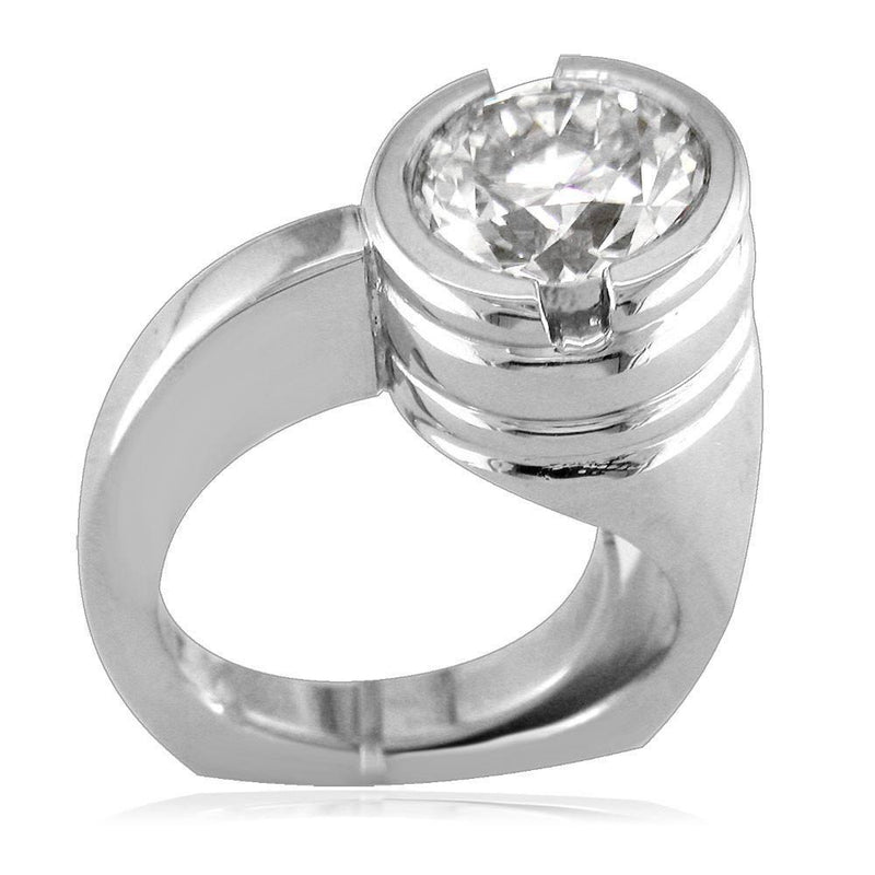 Ladies Ring with Large Round Diamond LR-Z2445