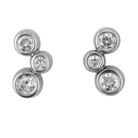 Diamond Bezel Earrings E-Z2479