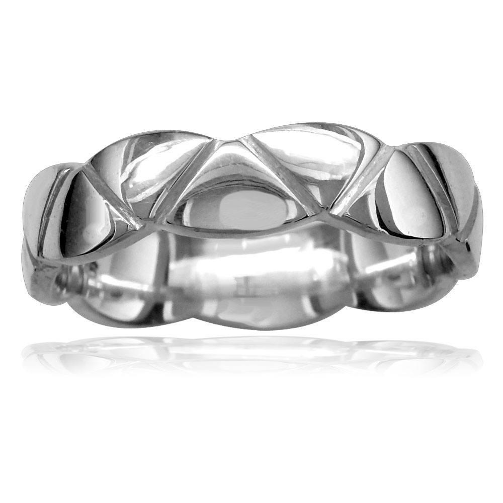 Triangle Eternity Ring in Sterling Silver