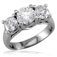 3 Stone Diamond Ring with Braided Settings E/W-Z2525