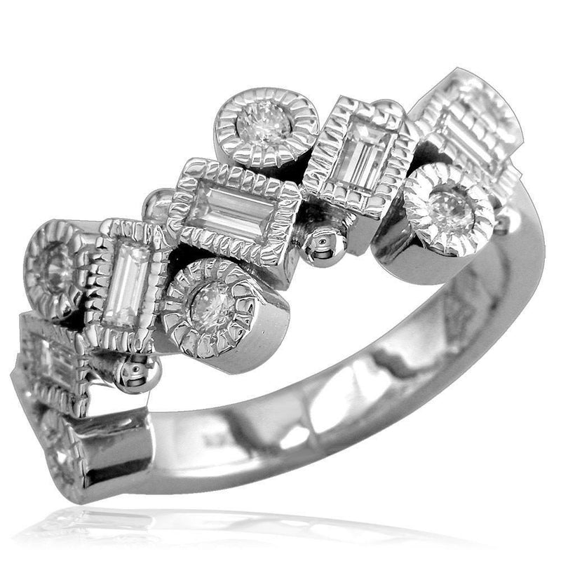 Ladies Baguette and Round Diamond Ring LR-Z2619