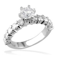 Diamond Engagement Ring in Half Eternity Style E/W-Z2621E