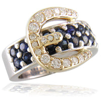 Ladies Diamond and Sapphire Belt Ring LR-Z2773