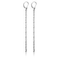 Two-Sided Diamond Chain Earrings, 2.20CT Total in 14K