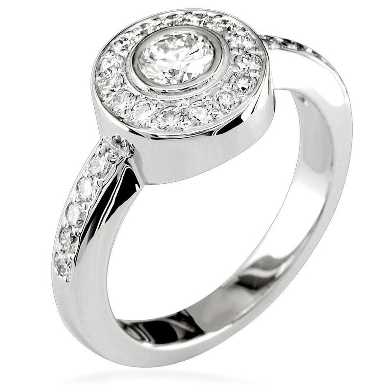 Diamond Bezel Ring in 18K