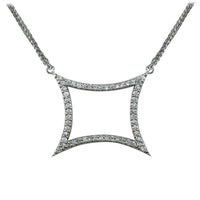 Large Diamond Pendant with Pointed Corners