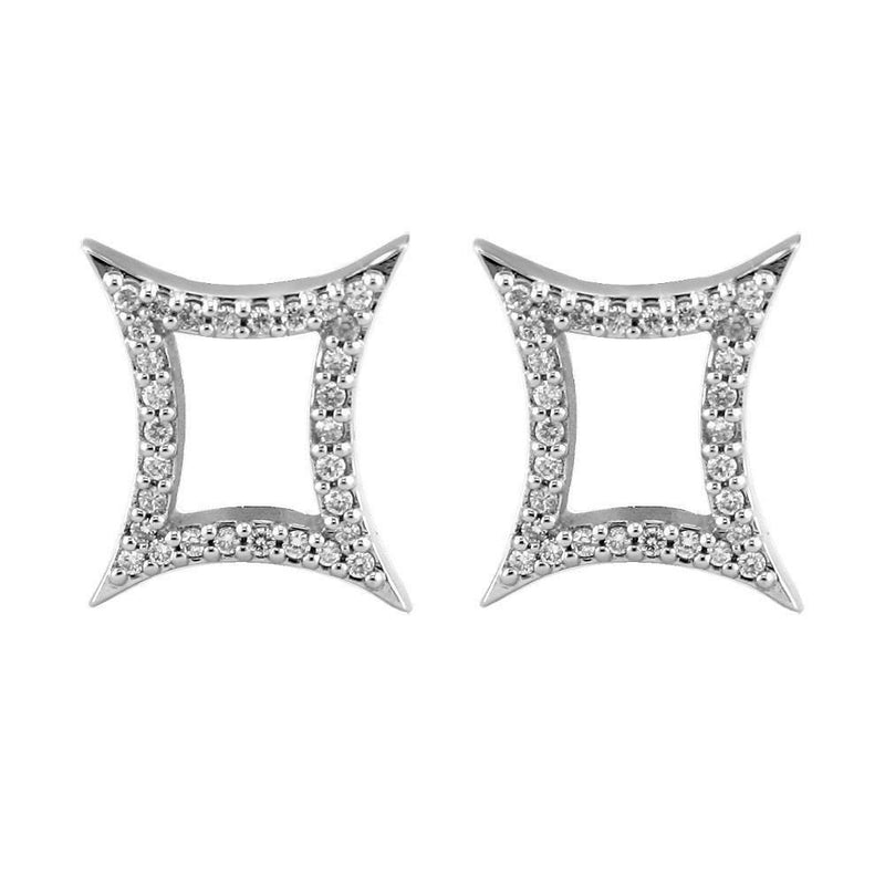Diamond Earrings, 0.60CT in 18k White Gold