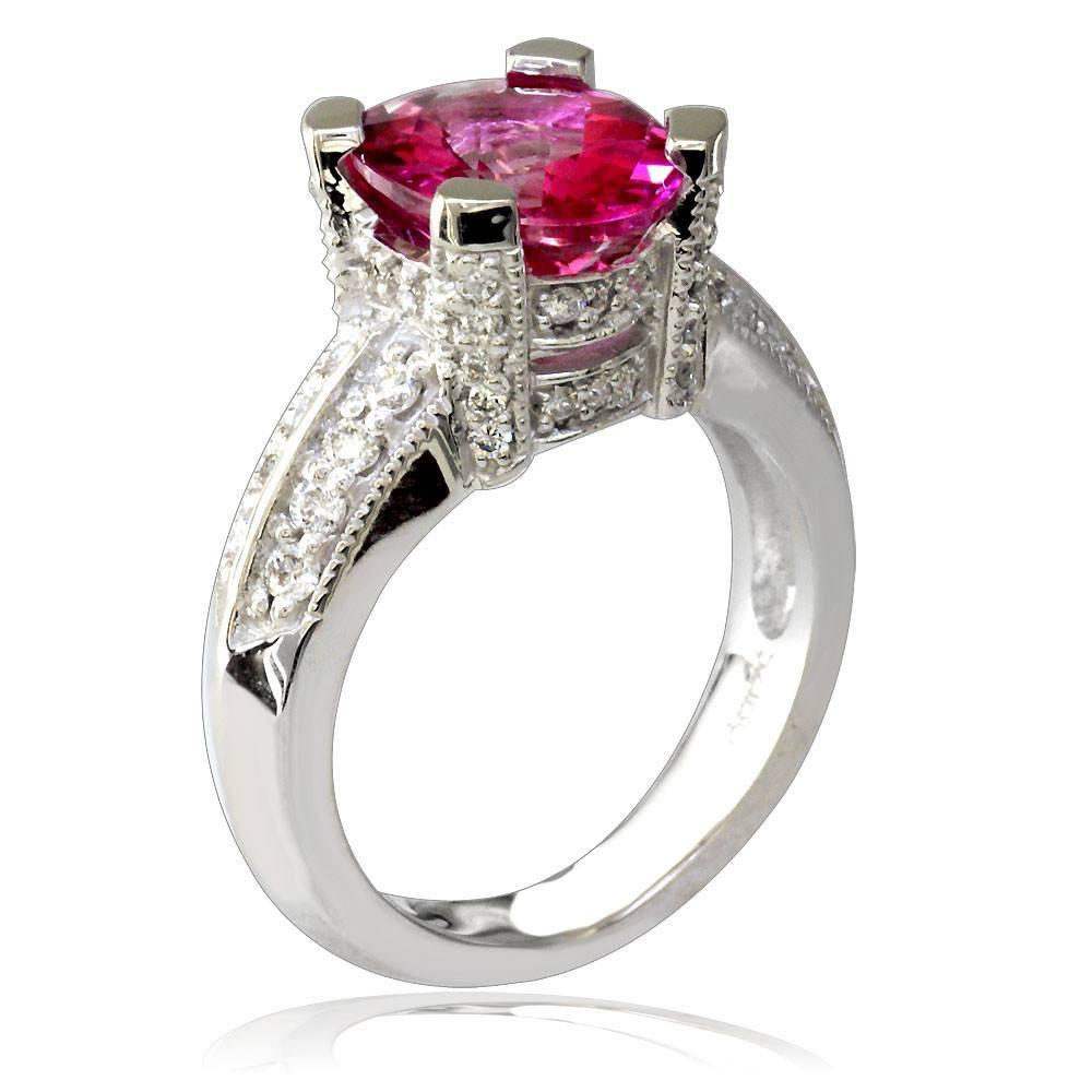 Diamond Ring with Gemstone Center Stone LR-Z2929P