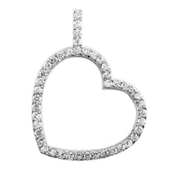 Big Chubby Diamond Heart Pendant in 18K