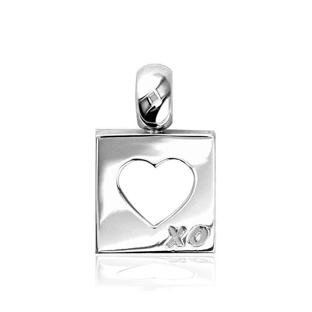 Open Heart in Square Charm
