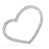 Large Thin Open Diamond Heart, 1.00 CT