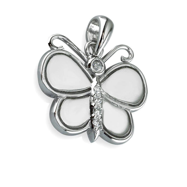 Diamond Butterfly in 14K White, 0.07CT
