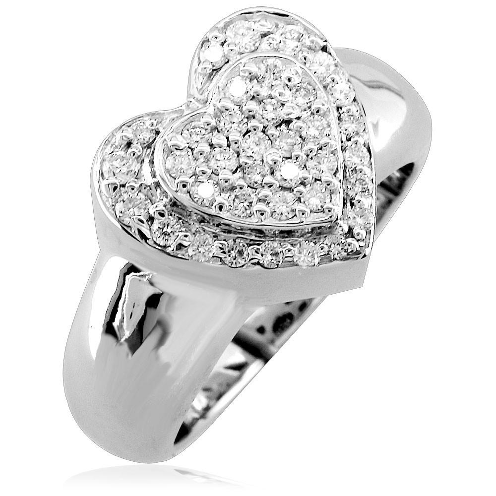 Diamond Heart Ring in 18K, 0.35CT