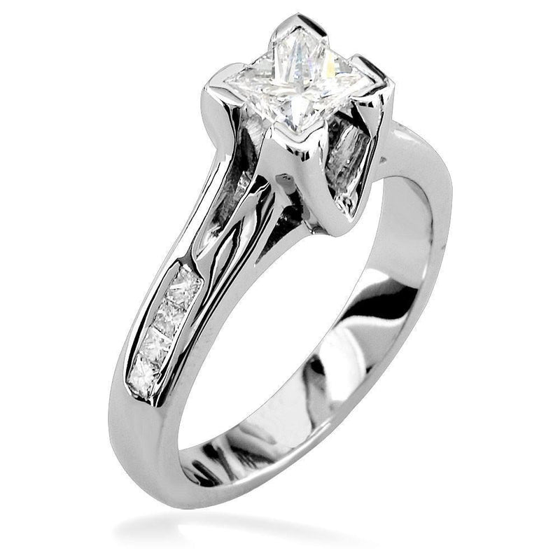 Princess Cut Diamond Engagement Ring E/W-Z3488