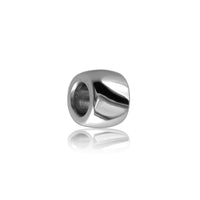 Wide 18K White Gold Spacer, Roundel