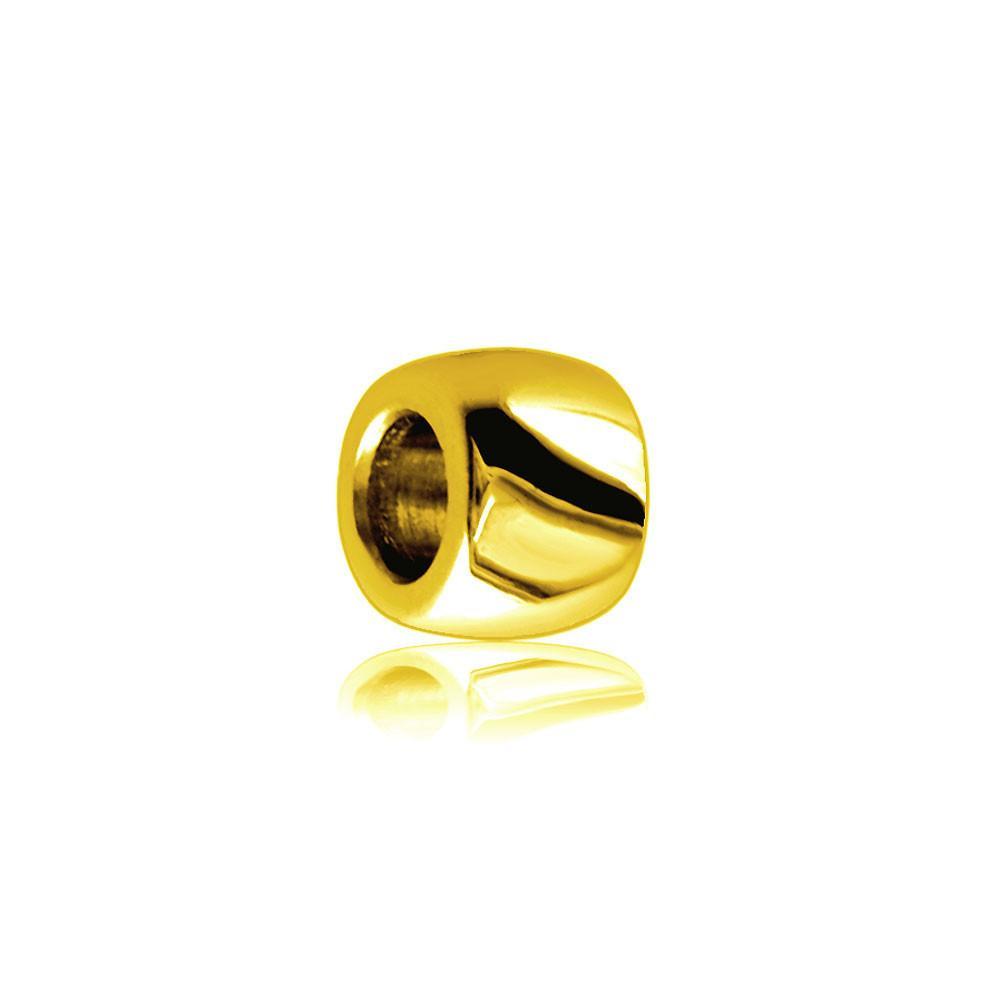 Wide 18K Yellow Gold Spacer, Roundel