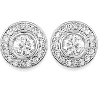 Diamond Bezel Earrings in 18K, 2.15CT Total