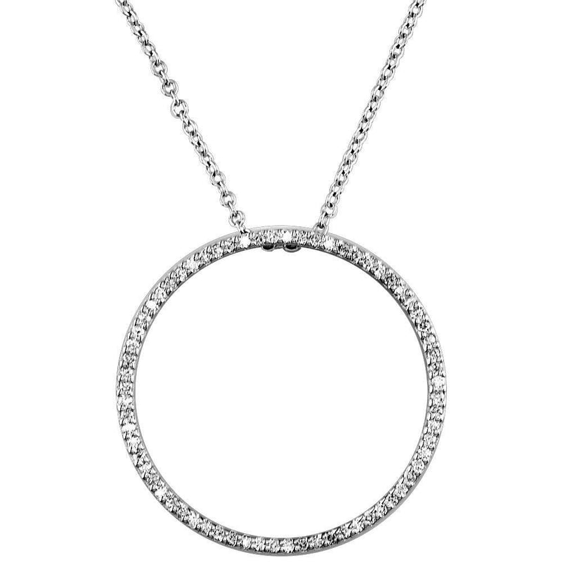 Large Open Diamond Circle Pendant