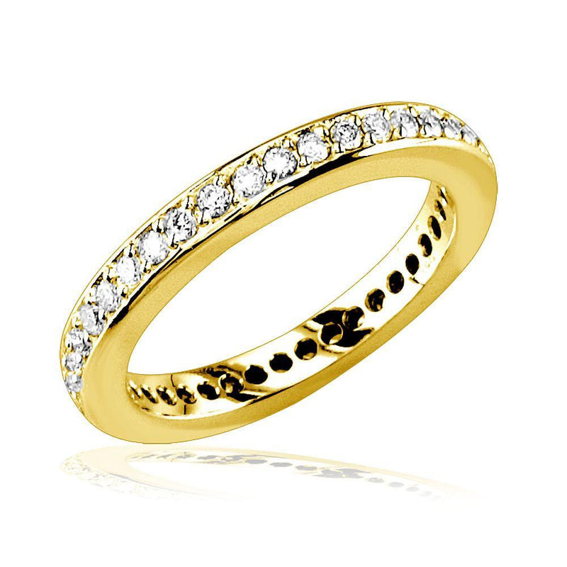Round Diamonds Wedding Band, Eternity Style, 0.52CT in 14k Yellow Gold