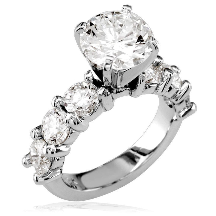 Diamond Engagement Ring Setting in 18K White Gold, 1.50CT