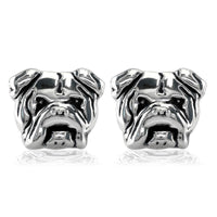 Sterling Silver Bulldog Cufflinks